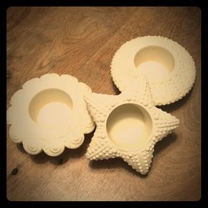 PARTYLITE tea light holders.
